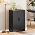 thumbnail image 2 of HOMCOM Armoire de Rangement avec Doubles Portes et Tablette Ajustable, Noir, 2 of 8