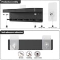 thumbnail image 4 of SZTXJ 6 Hooks, Wall Decor Key Holder, Stainless Steel Key Holder, Wall Key Organizer and Mail Organizer (Black), 4 of 5