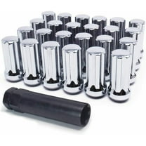 24Pc Chrome 14x1.5 Spline Lug Nuts For Chevy GMC Silverado Sierra 1500 Key