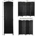 thumbnail image 6 of 4-Panel Room Divider, 6 ft Office Partition Walls Wood Divider Folding Portable Privacy Screen, Room Dividers and Folding Privacy Screens for Home, Room Separator Wall Dividers,Black, 6 of 6