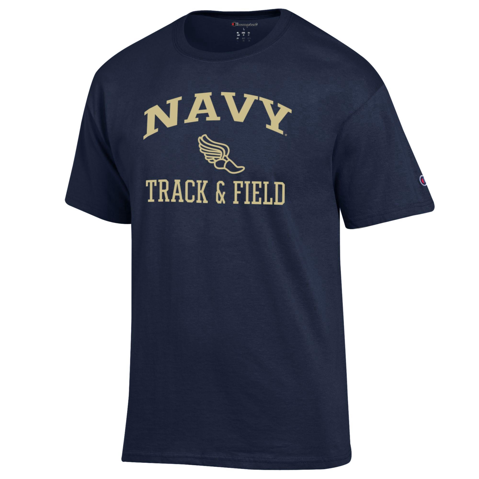 Men's Champion  Navy Navy Midshipmen Track & Field Icon T-Shirt