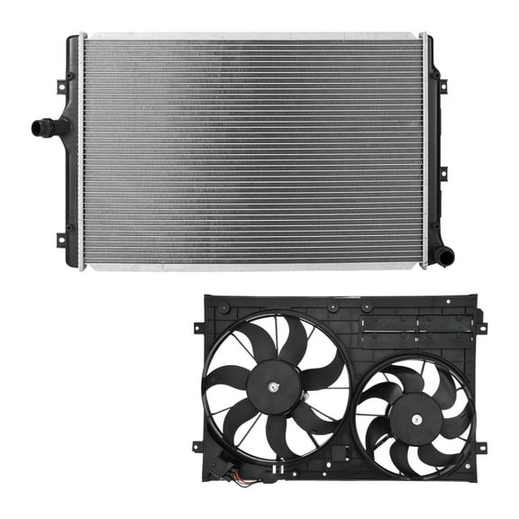 AutoShack Radiator Cooling Fan Assembly | Replacement for 2014 Volkswagen Jetta | 2-PC