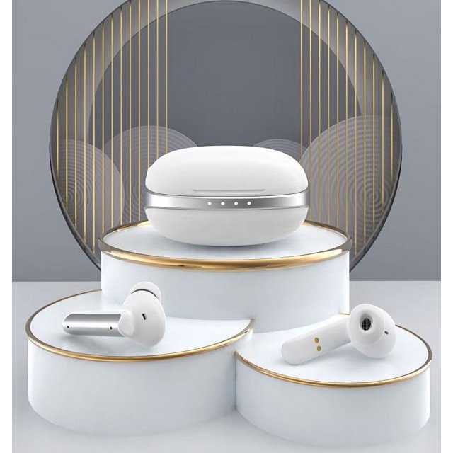 Auriculares con cancelación de ruido, graves potentes, micrófono, llamadas claras, reducción de ruido multimodo, carga inalámbrica, modo de suspensión, encuentra tus auriculares blancos JM