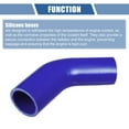 thumbnail image 4 of Unique Bargains 1 Pcs 38-45mm 1.50"-1.77" ID 90mm 3.54" Length 45° Blue Car Silicone Hose, 4 of 7