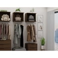 thumbnail image 3 of Rockefeller 2-Piece 20.8 Open Floating Hanging Closet with Shelf and Hanging Rod in Brown, 3 of 7