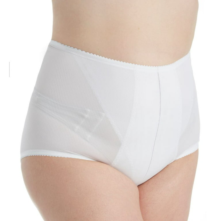 Women's QT 220 Retro High Waist Control Brief Panty (White 3X) 