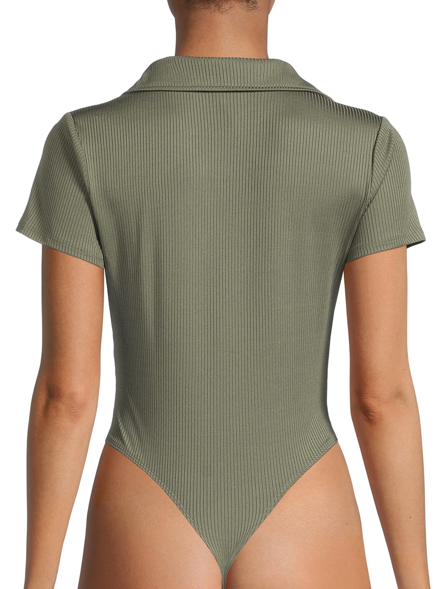 No Boundaries Juniors' Cap Sleeve Polo Bodysuit