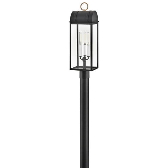 Hinkley Lighting 10661 Campbell 3 Light 25" Tall Post Light - Black