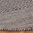 thumbnail image 3 of SAFAVIEH Montauk Karlene Geometric Cotton Area Rug, Ivory/Anthracite, 8' x 8' Round, 3 of 8