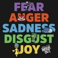 thumbnail image 2 of Girl's Inside Out Fear Anger Sadness Disgust Joy  Graphic T-Shirt, 2 of 4