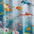 thumbnail image 5 of Orinice  Colorful Tropical Fish Shower Curtain  Ocean Fish Kids Decorative Bath Curtain Polyester Fabric Waterproof Bathroom Curtain with 12 Hooks 36x72, 5 of 7