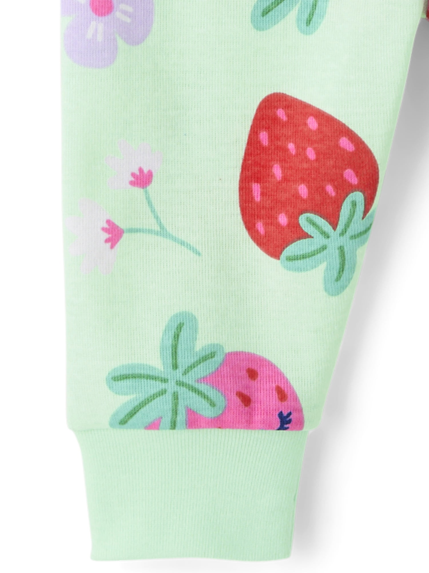 The Children's Place Baby & Toddler Girls Short Sleeve Strawberries Snug Fit PJ, Sizes NB-6T