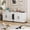 White Oak, variant on Double Cat Litter Box Enclosure for 2 Cats – Wooden Hidden Cabinet with Dual Rooms, Easy-Clean & Spacious – Fits Large Indoor Cats, TV Stand & Storage