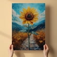 thumbnail image 3 of Sunflower Flower Canvas Wall Art 8x12 inches - Vintage Watercolor Sunflower Flower Botanical Canvas Decor for Cottagecore Bedroom, 3 of 5