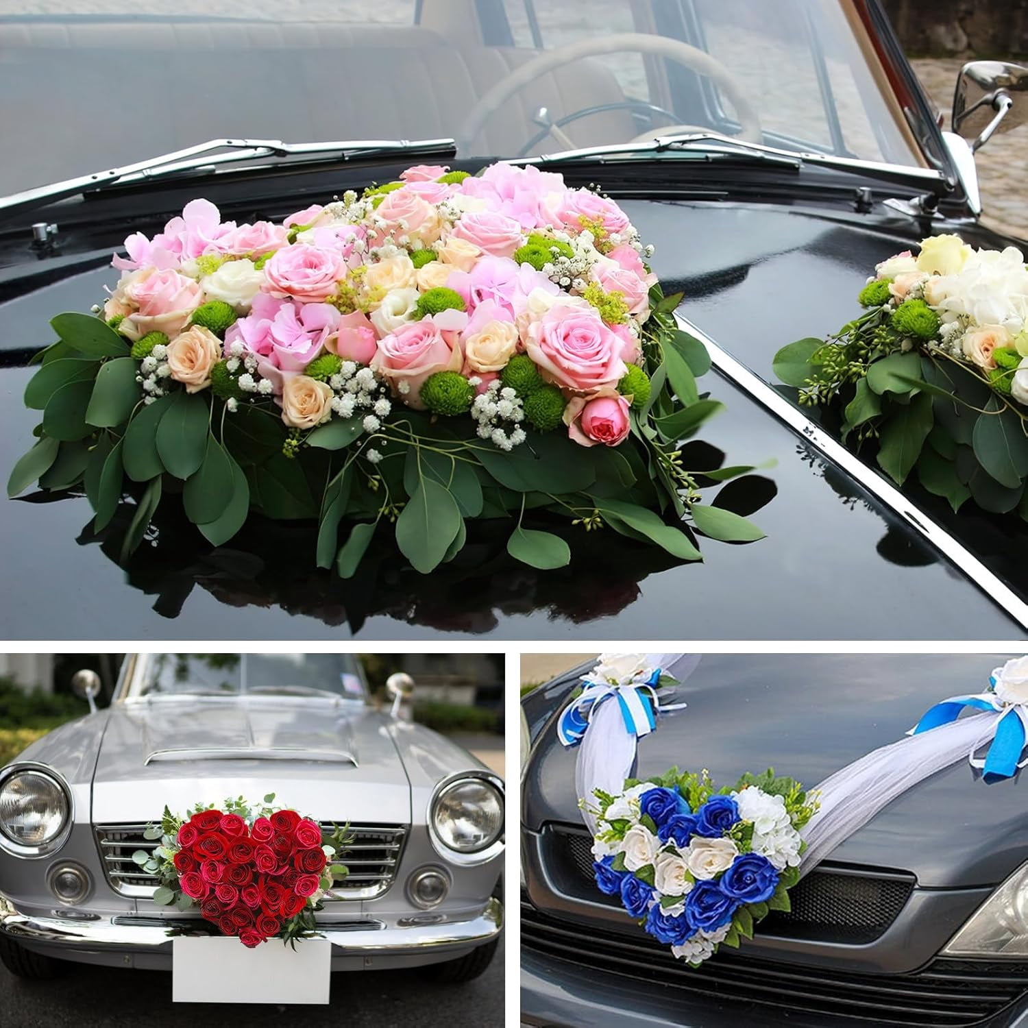 ABCISI Floral Foam Blocks 2pcs Heart Flower Arrangement Base - Dry & Wet Polystyrene Blocks for DIY Flower Arranging