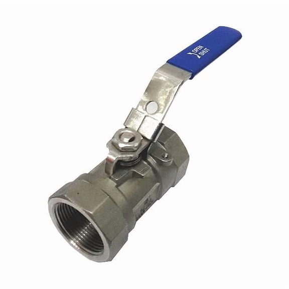 1-1/4" FNPT Stainless Steel Fire Safe Ball Valve Inline