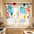 thumbnail image 4 of Kitchen Curtain Short Panels 2D Printed Window Curtains, Washable Polyester, Light Filtering Privacy, 1 Pair, 137 x 45 cm or 70 x 100 cm, 4 of 6