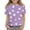 Purple, variant on Grblisyd Girls Shirts Kids Summer Fashion Cute Cartoon Print Crewneck Short Sleeve Tops Casual Tees 10-12 Years