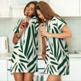 thumbnail image 4 of Lsque Palm Branch With Leaves Pattern Nightgowns for Women Sleep Shirts Short Sleeve Nightshirt Pullover Nightdress Soft Sleepwear Relaxed Fit Nightdress, 4 of 6