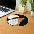 thumbnail image 5 of WIRESTER 7.88 in Round Mouse Pad with Non-Slip Rubber Base for Computers, Laptop, Office & Home - Bi-Color White Orange Tabby Kitten Cat, 5 of 5