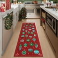 thumbnail image 2 of Garvee 2'x8' Christmas Runner Rug Xmas Holiday Rugs, Washable Rug Non-Slip Stain Resistant Rug Holiday Decorative Accent Carpet for Hallway Bedroom Kitchen, Red, 2 of 8