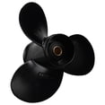 thumbnail image 3 of Outboard Propeller 58100-93723-019 For 8-20Hp 9 1/4 X 9 Aluminum Alloy 3 Blade Black 10 Spline Tooth R Rotation,1 x Outboard Propeller,Black, 3 of 5