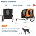 thumbnail image 2 of CazToi Large Dog Bike Trailer 88Lbs Capacity 16in Air Tires Foldable Design, 2 of 8