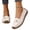 Beige, variant on Women's Casual Loafers Slip On Bow Wedge Driving Loafers Comfortable Leather Outdoor Walking Flat Shoes Flat Boat Shoes Khaki