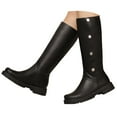 thumbnail image 6 of YLYL Women's Mid Calf Boots Wide Calf Chunky Heel Round Toe Lug Sole Fashion Riding Tall Boots, 6 of 9