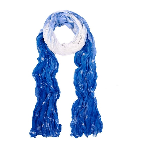 Chic Ombre Watercolor Snowflake Scarf