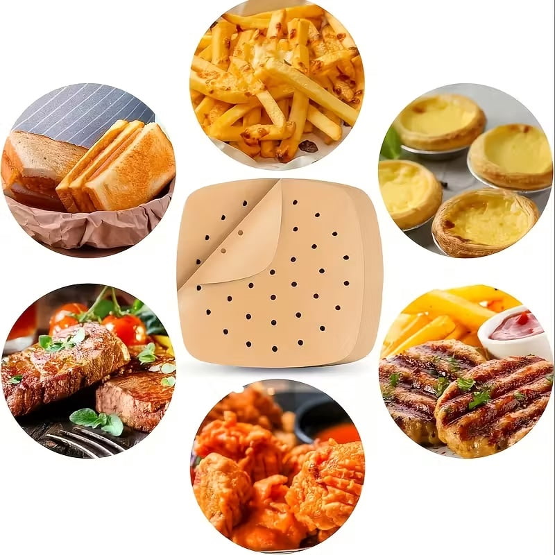 Heavy-Duty Non-Stick Air Fryer and Oven Liner - Perforated Baking Sheets for Easy Cooking and Cleanup - Compatible with Fryers, Ovens, Steamers