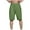 Olive Green, variant on WREESH Men's Linen Shorts with Elastic Drawstring Waist - Summer Breathable Casual Workout Gym Athletic Beach Shorts