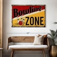 thumbnail image 3 of Elephant Stock Bowling Zone Wall Sign Wall Art - Horizontal Canvas Wall Art - Living Room Wall Decor - Wall Signs Canvas - Black And Orange Decor - 48" x 32", 3 of 8
