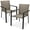 Taupe, variant on Best Choice Products Set of 2 Wicker Chairs, Stackable Outdoor Dining Furniture w/ Armrests - Gray