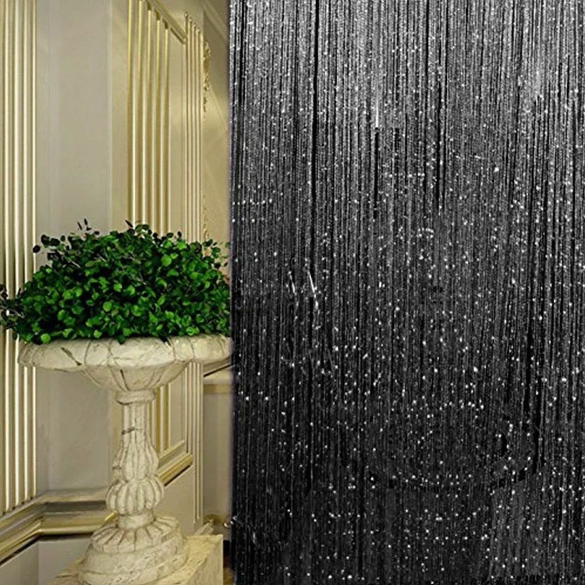 CIRCLE- Door String Curtain Room Divider Panel Window Tassel Fringe Beads Fly Screen
