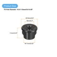 thumbnail image 2 of Uxcell Snap Bushing Grommet 0.43"(11mm) Mount Dia, 50Pack  Nylon Bushing Grommet, Black, 2 of 6