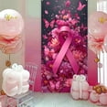 thumbnail image 4 of Seyotauo Breast Cancer Awareness Door Cover,October Pink Ribbon Party Decorations Hope Faith Love Photo Backdrop Breast Cancer Awareness Door Decorations and Supplies for Home Room Outdoor, 4 of 6