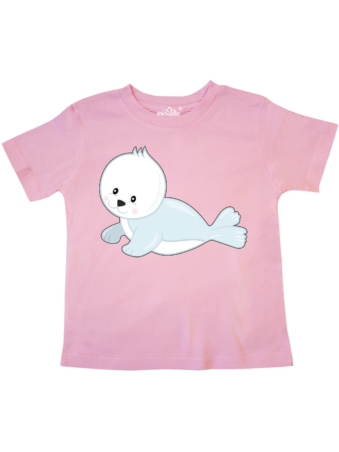 Short Sleeve T-Shirt Pink Baby Seal Unicorn Baby Girl Toddler