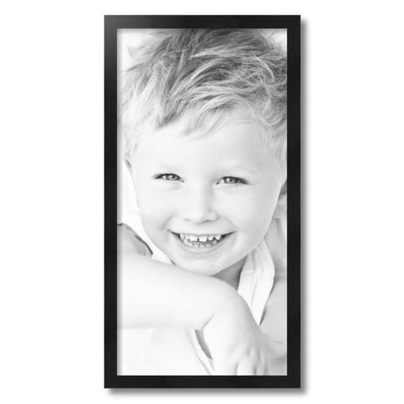 ArtToFrames 13x26 inch Black Picture Frame, Black 13" x 26" Wood Poster Frame (WOM-5141) 1234