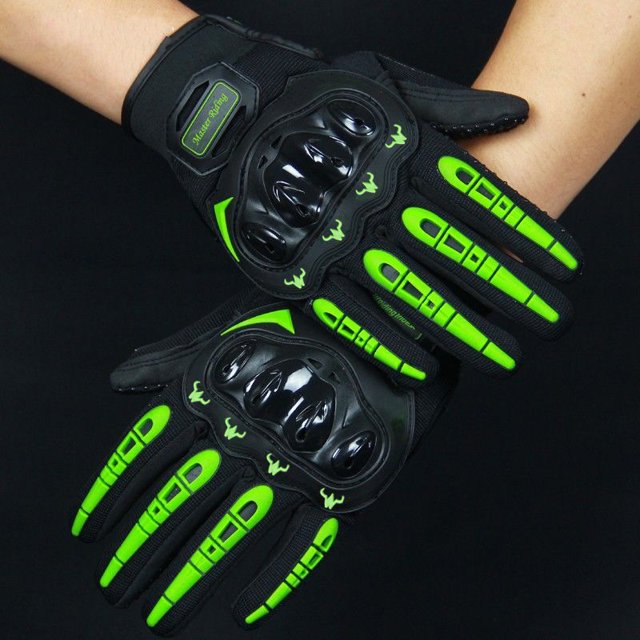 Guantes de moto con pantalla táctil guantes de moto de carrera con dedos ATV BMX bicicleta de montaña montando montañismo motocicleta todoterreno y otros deportes al aire libre, verde XL (ancho de la palma 9.5-10.5cm) Kuyhfg Sin marca