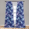 thumbnail image 2 of Moon Print Window Curtains, Crescent and Bohemian Curlicue in Watercolor Design Pattern, Lightweight Decor 2-Panel Set with Rod Pocket, Pair of - 28"x95", Dark Violet and Pale Sky Blue, by Ambesonne, 2 of 3