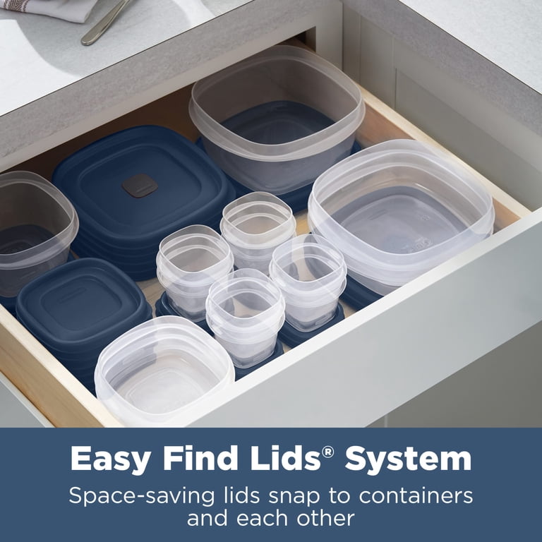 Rubbermaid, Food Storage Containers, Blue, 26-Piece Set - Walmart.com