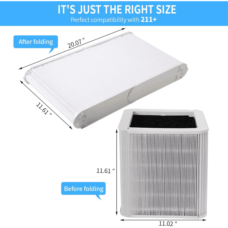 LINNIW 211 Replacement Filter Compatible With Blueair Blue Pure 211