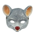 thumbnail image 2 of STARTIST 3D Rats Half Face Costume Cosplay Face , Masquerade Facial Rat Light Gray, 2 of 9
