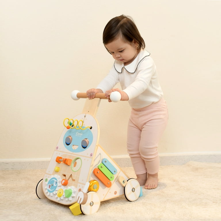 Classic Toy Wood Learning Robot Walker Ages 12 Months And Up Walmart Com