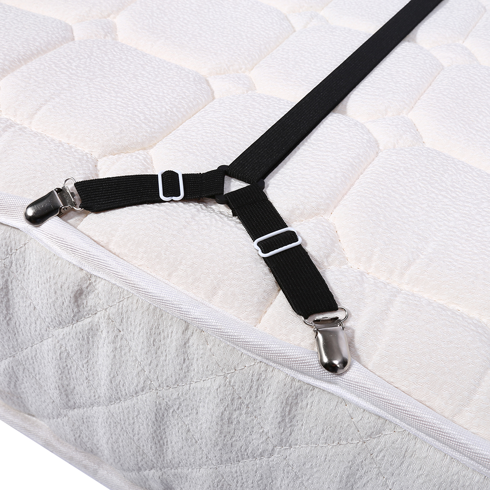 Yosoo Elastic Crisscross Bed Mattress Sheet Straps Clips Triangle