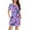 Purple, variant on Xixinqiwan Womens Plus Size Pajama Sets,Women Nightwear Short Sleeve Shirt and Shorts Pajama Set Round Neck Solid Color Sleepwear Home Clothing