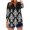 White, variant on SnZhen 3/4 Sleeve Tops for Women Fashion Printed Casual Loose V-Neck Button Comfortable Versatile Bloues