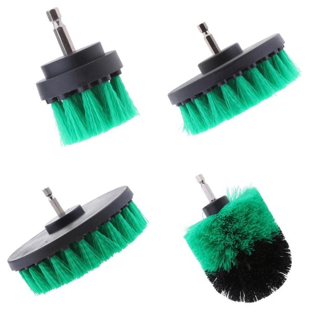 2 / 3.5 / 4/5 Pulgadas 4 Piezas Brocha Para Taladro - Accesorio Para Taladro Eléctrico De Tamaño Medio Suave Cepillo De Limpieza Para Duchas De L Gloria Juego de cepillo de limpieza de taladro