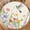Beige Purple Yellow, variant on Sping Round Fitted Tablecloth Best for 40"-44" Leaves Table Cloth Elastic Edge Washable Farmhouse Rustic Floral Leaf Butterfly Spring Green Table Cover for Party Picnic Indoor Decor